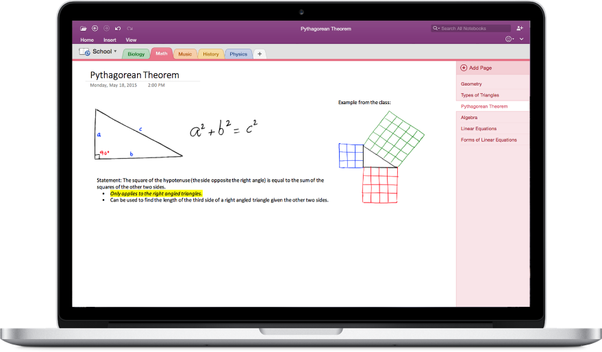 onenote 2016 for mac table sum